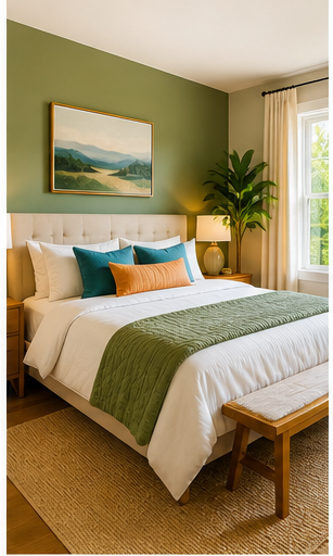 Calm clean bedroom after a gentle home reset